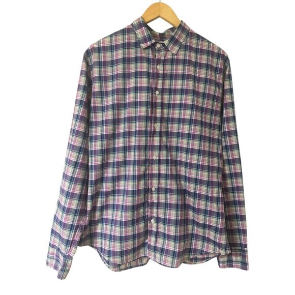 Frank & Eileen Paul Plaid Italian Woven Cotton Button Down Classic Shirt Size M - Picture 2 of 11
